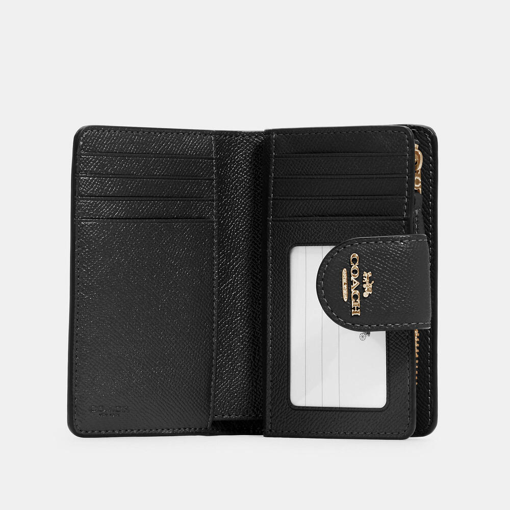 Coach Black & Gold Leather Medium Corner Zip Wallet EUC 🖤 - Picture 7 of 7